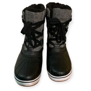 Women’s JBU herringbone black winter boots